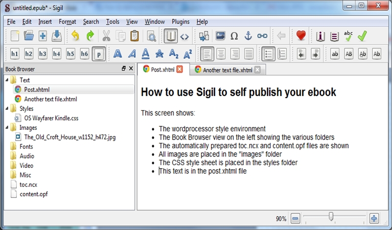 How to use Sigil to self publish your ebook