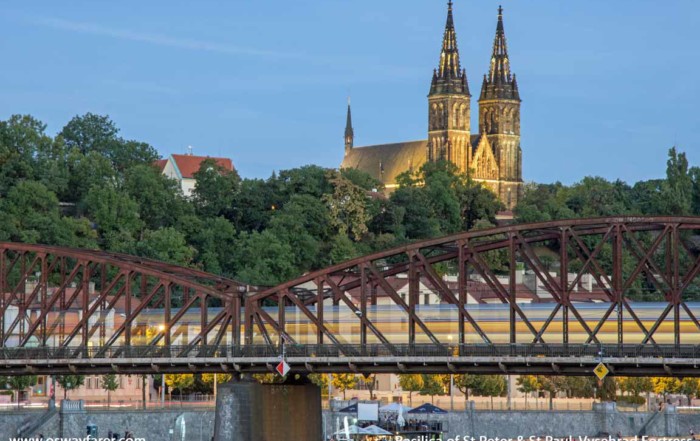 Travel eBook Structure: Železniční Most Railway-Bridge and Basilica Saint Peter and Saint Paul from one of our travel ebooks (Prague)