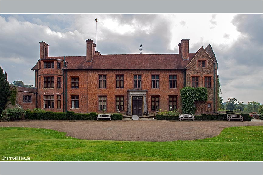 On our visit we didn't see the newest incarnation of "Jock" the cat. Churchill requested that a ginger cat with a white chest and four white feet be found at Chartwell at all times. Chartwell House - Front