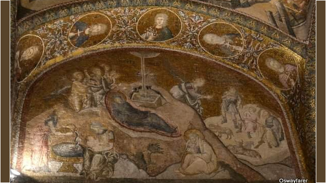 Angel appears to shepards: birth of Christ Chora_Museum_Angels_Appear_Birth_of_Christ