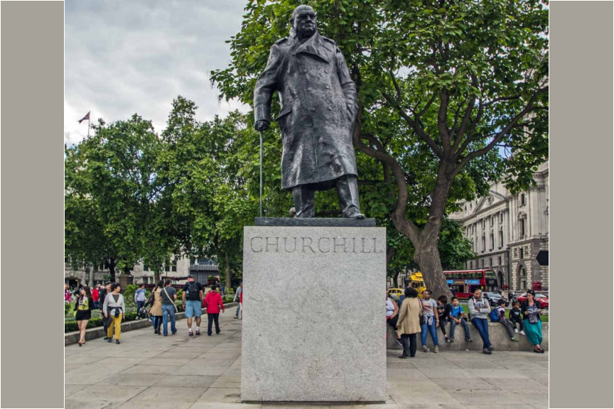We passed by Churchill's monument after visiting the cabinet war rooms in late August 2014 Churchill Monument