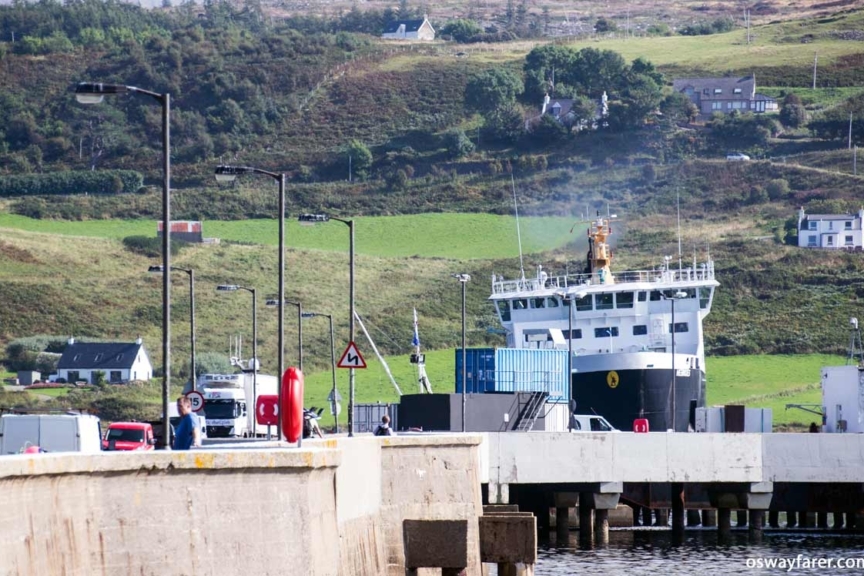 The MV Hebrides "cornering" on approach to Uig ferry terminal Isle of Skye, Uig Ferry Terminal - MV Hebrides