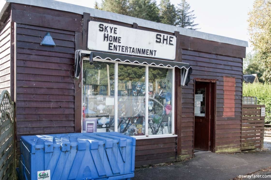 This little shop is amazing. It stocks a very wide variety of items. It is known locally as the "SHE Shop". Skye Home Entertainment (SHE Shop)