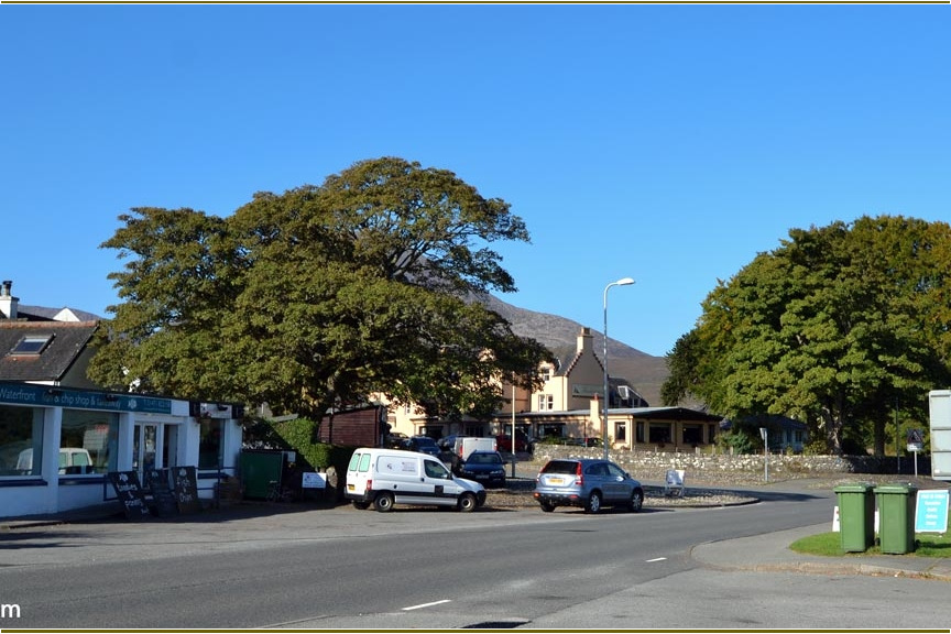 There is a small cluster of shops on the way north in Broadford. It includes the Take Away, SHE Shop and the Broadford Hotel. Shop Cluster