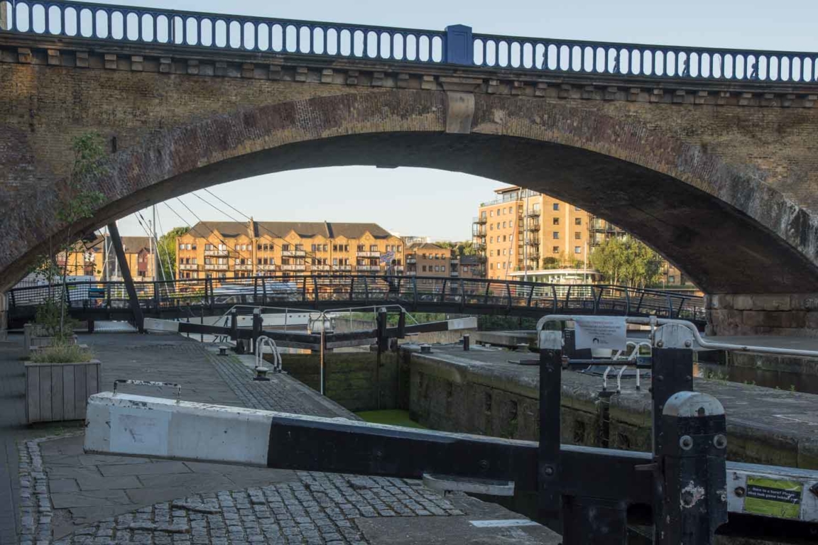 Commercial Road Lock at the entrance to Limehouse Basin from Regent's Canal Commercial-Road-Lock---1